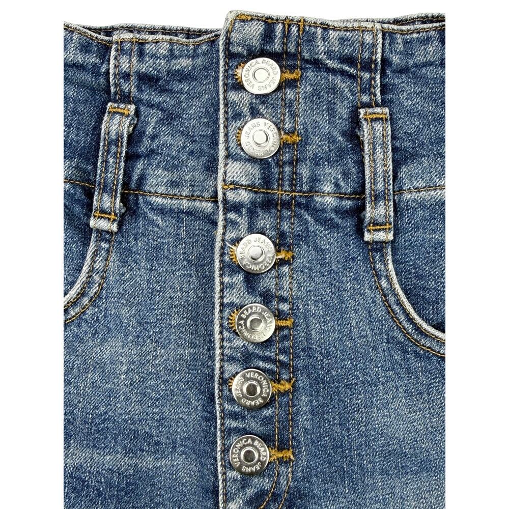VERONICA BEARD Marlene 12” Corset Straight-Leg Cropped Jeans Size 27 Terrain - Picture 4 of 8